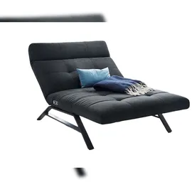 KAWOLA Relaxliege AMERIVA Polyester 120 x 110 x 158 cm Schwarz mit Kissen und Kopfteil