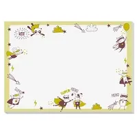 SIGEL Schreibtischunterlage Little Heroes hellgrün Papier 42,0 x 29,7 cm, 30,0 Blatt