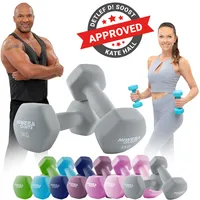 MIWEBA Neopren Gymnastikhanteln 2er-Set 2x 5,0 kg grau