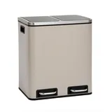 Svita TM2X15 Mülleimer 30 Mülltrennsystem Abfalleimer mit Fächern Taupe