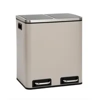 Svita TM2X15 Mülleimer 30 Mülltrennsystem Abfalleimer mit Fächern Taupe