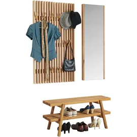 Linea Natura Garderobenpaneel Studio Line Eiche massiv