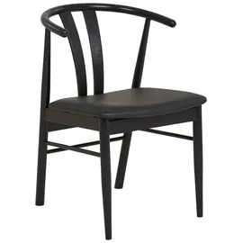 VCM Esszimmerstuhl Artena Kunstleder Schwarz 2er Set