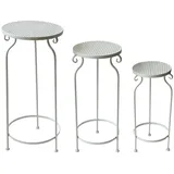 Hti-Living Blumenständer 3er Set 0 x 0 cm Weiß