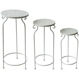 Hti-Living Blumenständer 3er Set 0 x 0 cm Weiß
