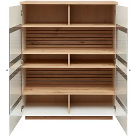 Harper Highboard 110 x 136 x 40 cm Weiß