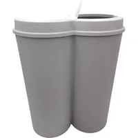 Buri Duo Bin 50 l Hellgrau