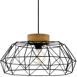 EGLO Padstow 1-flg. 110 cm schwarz Holz-Stahl