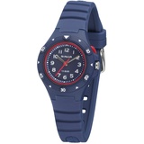 SINAR Kinder Jugend Armbanduhr Sportuhr Jungen Mädchen Analog Quarz 10 bar mit Silikonarmband und Licht Blau Rot XB-19-2