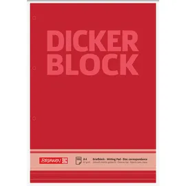 Brunnen 1052787 Briefblock/Schreibblock/Der dicke Block (A4, liniert 100 Blatt, 60g/m2, 4-fach gelocht)