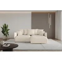 altdecor Ecksofa Cord 2-Sitzer Beige