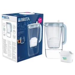 Glas-Wasserfilterkanne BRITA LED Maxtra Pro Blue, 2,5 l + Wasserfilter BRITA Maxtra PRO All-In-1