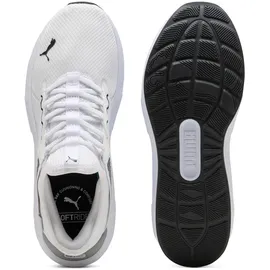 Puma SOFTRIDE ENZO 5 Slip TECH Straßenlaufschuh, Unisex, Weiß/Schwarz/Grau, Echo, 11 UK
