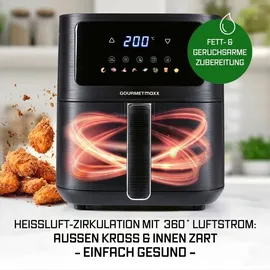 GOURMETmaxx Heißluftfritteuse 4,5 l schwarz
