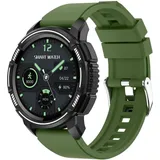 Smartwatch für Herren und Damen, 1,28 Zoll, 5 ATM, Sport-Smartwatch, 24 Modi, wasserdicht, IP67, Fitness mit Herzfrequenzmonitor, Android IOS - Grün