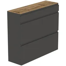 MODERANO Hängeschuhschrank 110 x 97 x 33 cm 2 Fächer, 1 Schublade Eiche / anthrazit