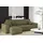 Kaiser Möbel Ecksofa mit schlaffunktion und bettkasten, Sofa L-form, Couch L-form BEST Dicker Cord Olive Links - Olive