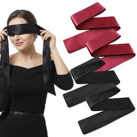 Larrel 4 Stück Satin Augenbinde, Augenbinde 150 x 7 cm Atmungsaktive Schlafmaske Verstellbare Augenabdeckung Satin-Augenmaske Reise Augenmaske Reise Nickerchen für Frauen Männer Erwachsene Paare