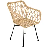 PATIO Korbsessel Desire Poly Rattan Sessel mit Armlehne Gartensessel Gartenstuhl Wetterfest Indoor/Outdoor Rattan-Optik