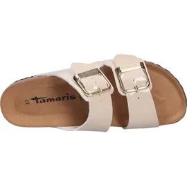 TAMARIS Damen Pantolette flach, beige, 39 EU