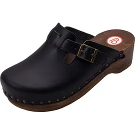 Berkemann Riemen-Toeffler Clogs Schwarz - Gr.: 40,5