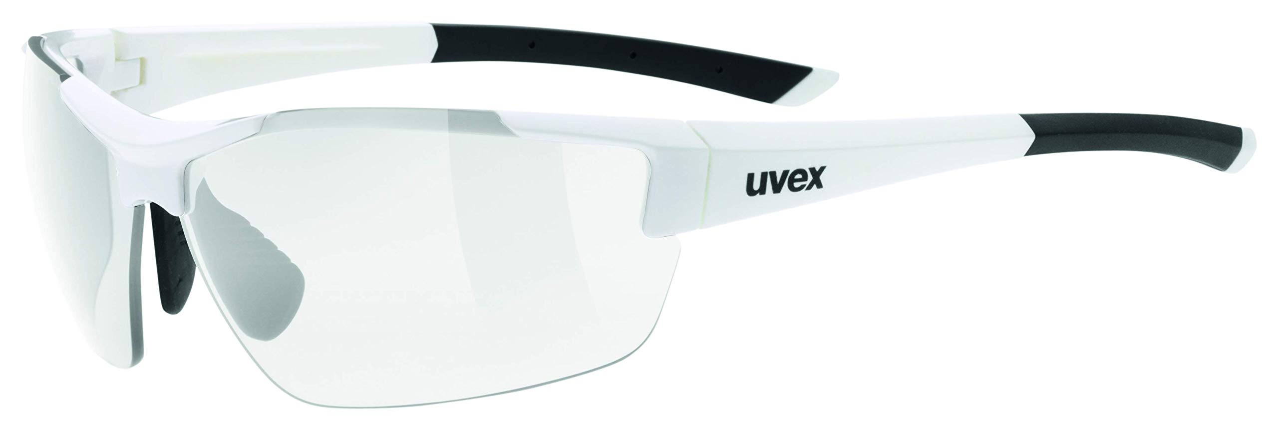 uvex sportstyle 612 VL - Sportbrille für Damen und Herren - selbsttönend - druckfreier Tragekomfort & perfekter Halt - white/smoke - one size