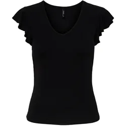 Only Damen T-Shirt ONLBELIA Schwarz 15227187 L