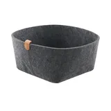 JUSTINUS Filzkorb LIFE STYLE 22 cm eckig Anthrazit - - Filz - Maße B: H: 12 T: 22.0