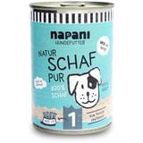 napani Dosenfutter für Hunde, Schaf pur 400 g Dose