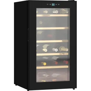 Homcom Weinkühlschrank, 65 L Getränkekühlschrank für 24 Flaschen, 5-20°C, Schwarz