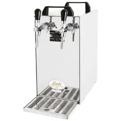 Kontakt 40/K Zapfanlage, Bierzapfanlage 2-leitig Trockenkühlgerät aus Edelstahl, 50 Liter/h, mit Membranpumpe, Green Line