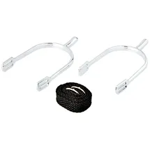 Covalliero Kerbl Damen Sporen mit Sporenriemen Tropfenform Paar, 30 mm, 321254, metallisch, ysilver
