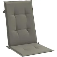 vidaXL Hochlehner Auflage 120 x 50 x 4 cm melange dunkelgrau 4 St.
