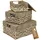 HMF Aufbewahrungskorb 3er Set mit Deckel geflochten aus Seegras und Palmblättern 3-tlg. beige