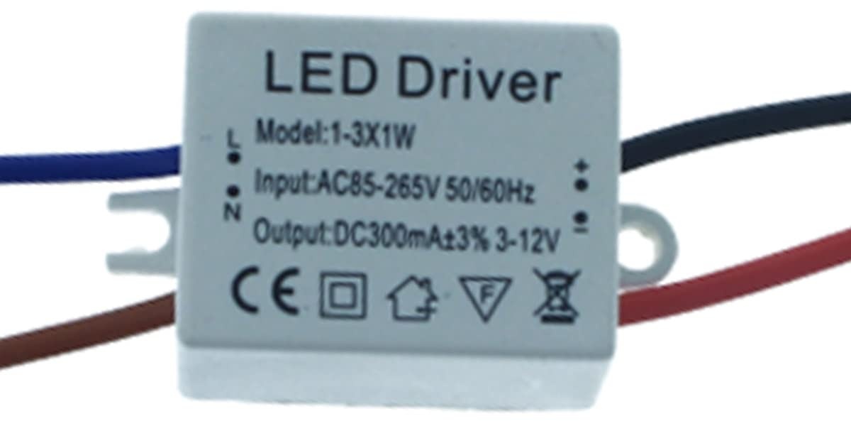 DC-LED-Treiber 300mA 2V-12VDC (1-3) Konstantstrom Electronic Power 3W x1w