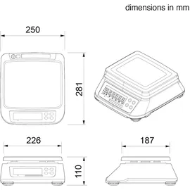 CAS Software CAS SW-II, Kontroll- und Tischwaage, GEEICHT, Wägebereich max. 15 kg, Ablesbarkeit 2 g