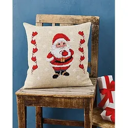 Stickkissen "Weihnachtsmann"