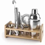 Lacor Cocktail-Kit Shaker 10-teilig Edelstahl/Bambus