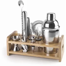 Lacor Cocktail-Kit Shaker 10-teilig Edelstahl/Bambus
