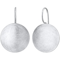 Nenalina Basic Geo Kreis Brushed Trend 925 Silber Ohrringe Damen