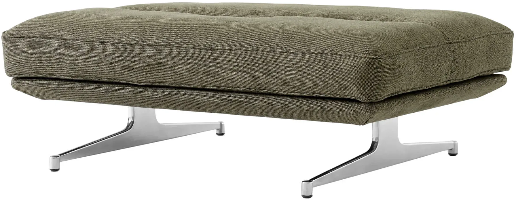 &Tradition Inland AV32 Pouf, polished aluminium / clay 0014