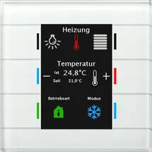 MDT BE-GT2TW.02 Glastaster II Smart Farbdisplay Temperatursensor Weiß