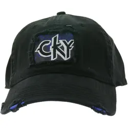 CAMP KILL YOURSELF Unisex Cap Baumwoll-Cap im starken Used Look Kopfbedeckung TC101767CKY Schwarz - 