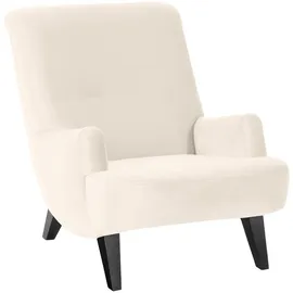 58 aufm Kessel Sessel Kajsa Samtvelours 101 x 80 x 71 cm Schwarz/Creme
