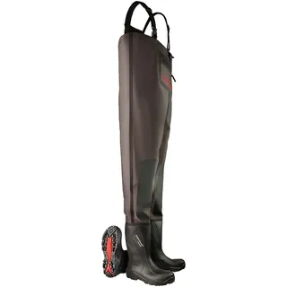 Dunlop Watstiefel DUNLOP "Purofort+ Wathose full safety" Gr. 46, schwarz, 46, Obermaterial: 100% Textilmaterial TEXMAT., Schuhe