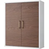 Teamson Home Tyler Holz Badezimmer Wand Medizinschrank 18 cm x 50,8 cm x 61 cm Weiß/Braun EHF-F0011