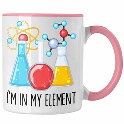 Trendation Tasse Chemiker Tasse Geschenk Im In My Element Kaffeetasse Chemie Student Le rosa
