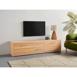 vogl möbelfabrik Lowboard 1237, Massivholzfront, Breite ca. 211 cm, mit Softclose Funktion beige 211 cm x 42 cm x 42 cm