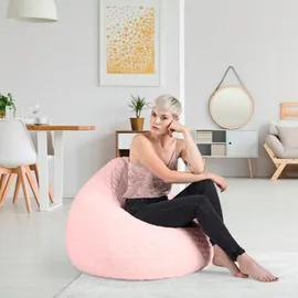 Sitting Point BeanBag Fluffy 70 x 110 cm rose
