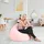 Sitting Point BeanBag Fluffy 70 x 110 cm rose